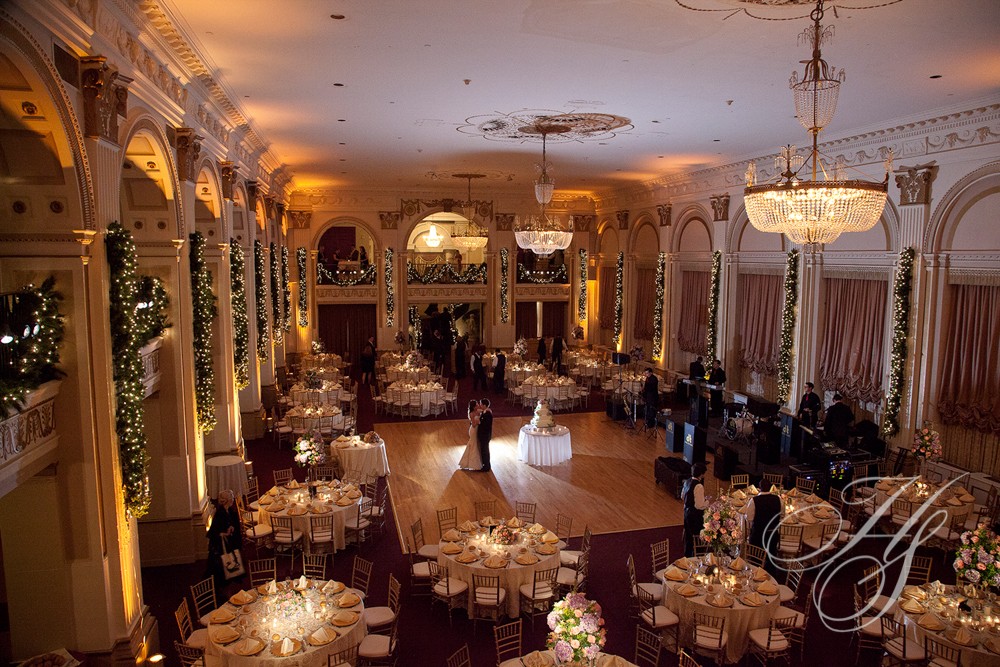 A large room with many tables and chairs