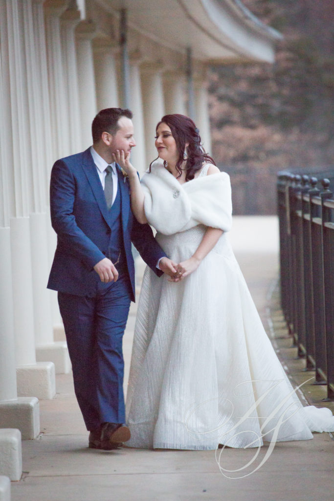 A man and woman standing next to each other.